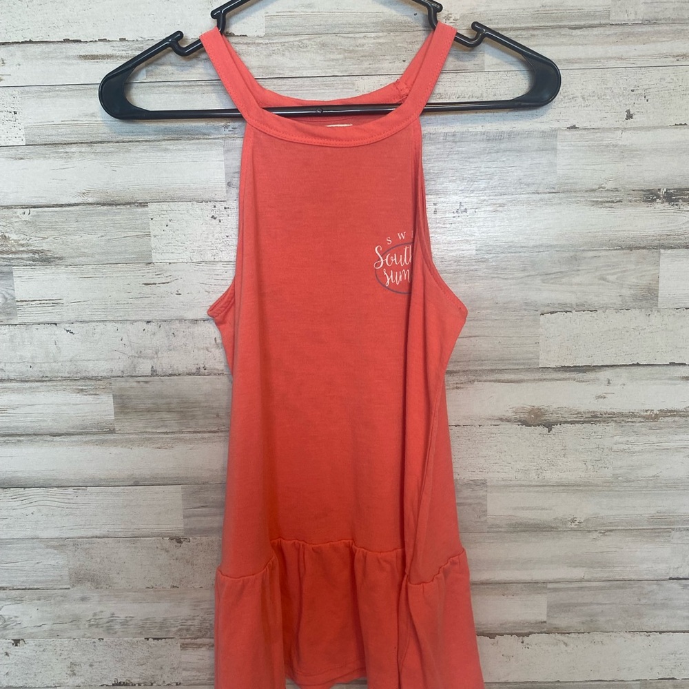 Red Camel Coral Sleeveless Top